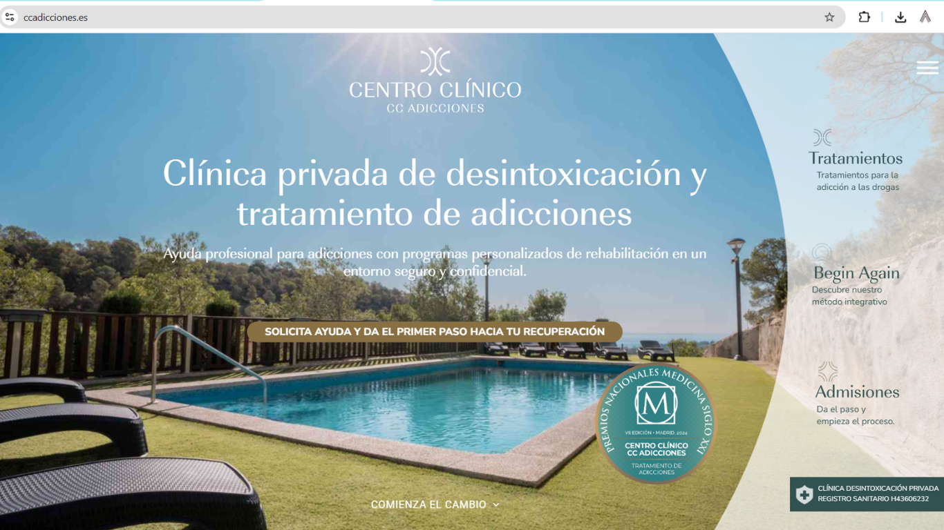 CC adicciones Web corporativa de CC adicciones