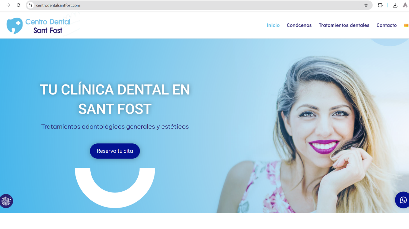 Centro dental sant fost Web corporativa del centro dental en sant fost