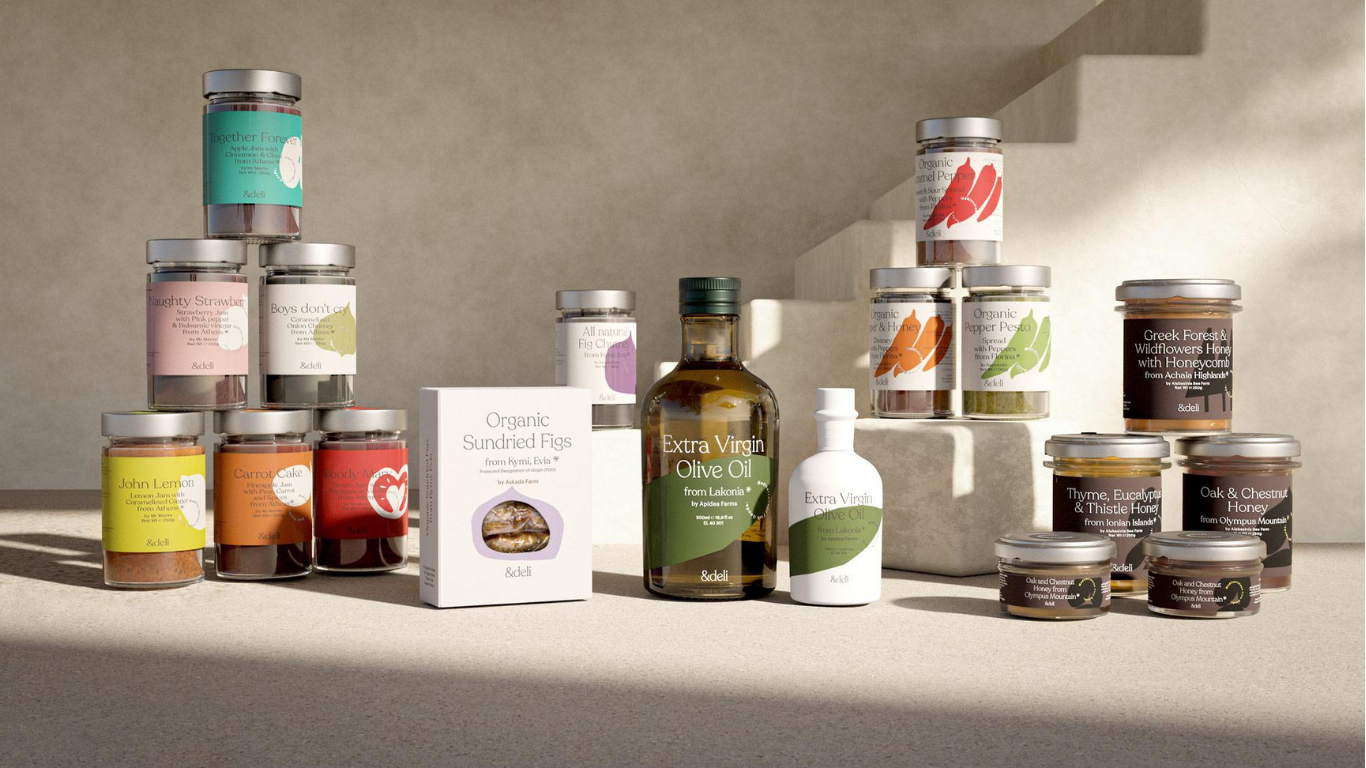 &deli Muestra de branding de productos